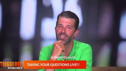 Don Trump Jr on Triggered, taking questions- Michael Obama. 😁