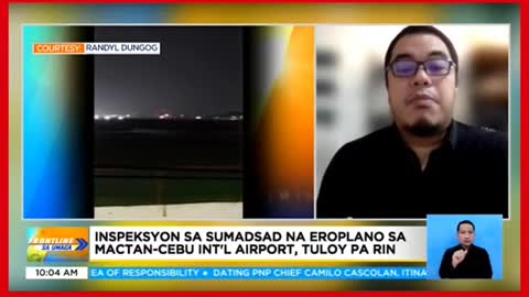 Eroplano, sumadsad sa runway ng Mactan-CebuInternational Airport