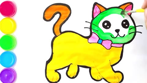 how to draw a cat for kids