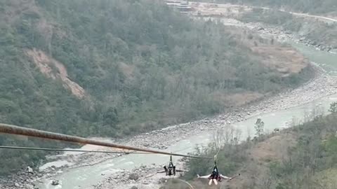 zipline in nepal tourism area