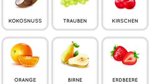 Learn German Fruits for beginners (Lernen Sie deutsche Früchte für Anfänger)