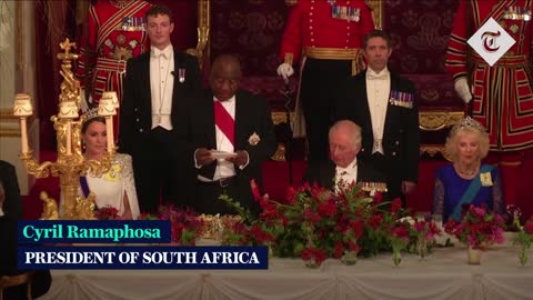 The King hosts South African president at Buckingham Palace state banquet