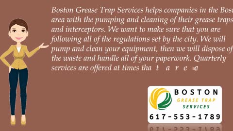 Boston Grease Trap Cleaning | 617-553-1789