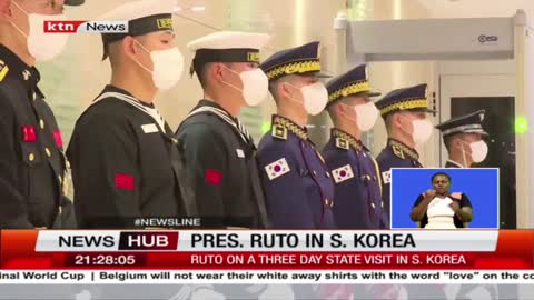 President Ruto arrives in Seoul, South Korea, for bilateral talks with president Yoon Suk Yeol