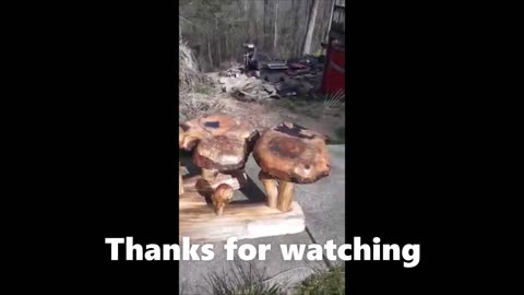 Mushroom Log Coffee/Cocktail Table