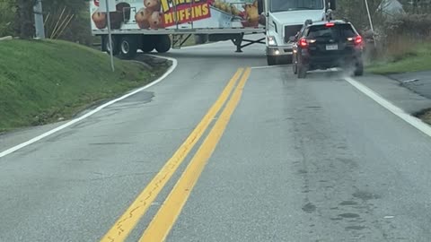 Car Refuses to Reverse for Truck