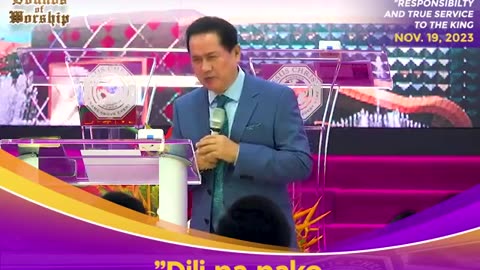 Be responsible for your actions by Pastor Apollo C. Quiboloy