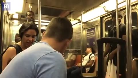 Baby gets served by BLM on NYC subway