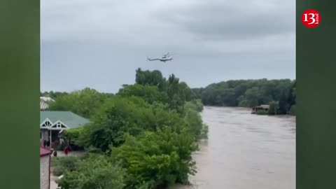 Strong flood in Georgia - Bridges are destroyed, roads are damaged, residents are being evacuated