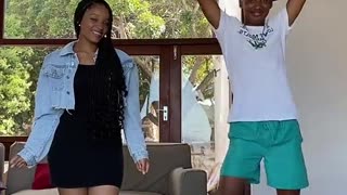 Dance of two beautiful black American boys and girls