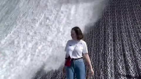 This waterfall in Dubai is next level...