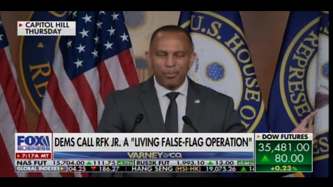 Top Dem Jeffries Slanders Robert Kennedy, Jr. - Claims His Campaign is a "Living-Breathing False Flag Operation"