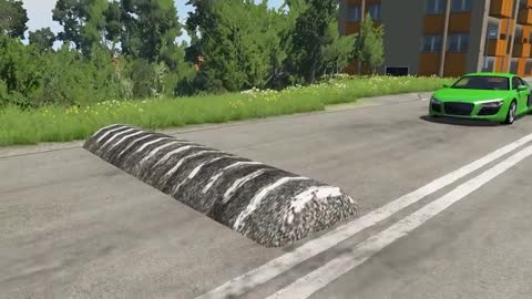 Cars vs Massive Speed Bumps