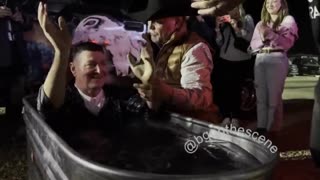 Baptisms at the ‘Take Our Border Back’ convoy rally in Quemado, Texas