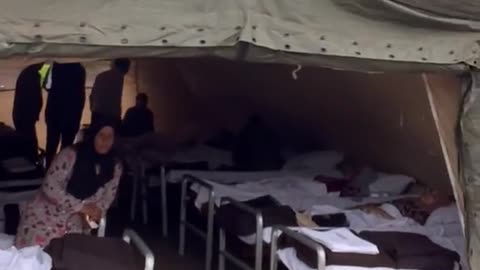 Inside military field hospital