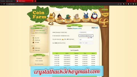 Not enough Crystal to order Payoff | HackMe v12 | coin farm | golden farm | coin birds golden birds