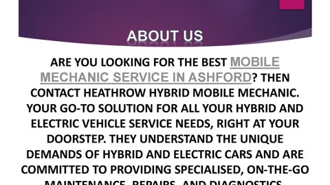 Best Mobile Mechanic Service in Ashford