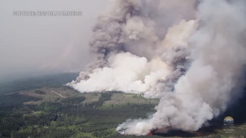 Raging Wildfires Burn Across Canada Sending Smoke Down to the US