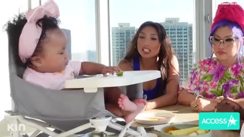 🤝Jeannie Mai Gives Baby Monaco Food For First Time🤝🤝