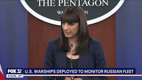 U S warships deployed to monitor Russian fleet.