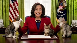 PRESIDENT KAMALA HARRIS SINGING WITH HER BELOVED CATS