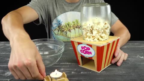 DIY Popcorn Machine from Wood at Home