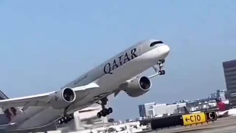 Take off Qatar airways