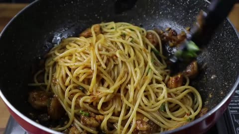 Spicy Butter Garlic Shrimp Pasta Recipe | Prawn Pasta
