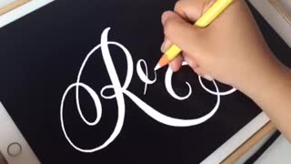 "Relax" Hypnotizing Digital Calligraphy on the iPad Pro