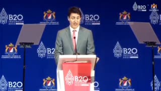 Tyrant Trudeau Speaking at B20 Confirming AI Will Monitor Online Speech