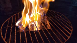 Cracking Charcoal grill fire relaxation