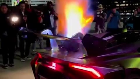 cool exhaust fire flames sound and exhaust fire | Crazy concept cars🔥| supercars on streets😎#shorts