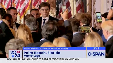 Barron Trump Towers Over Mar-a-Lago Crowd