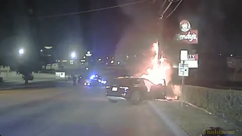 Bodycam video shows White Settlement police officers pull man from burning car