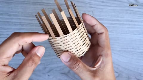Realistic mini basket from cardboard / diy handmade cardboard