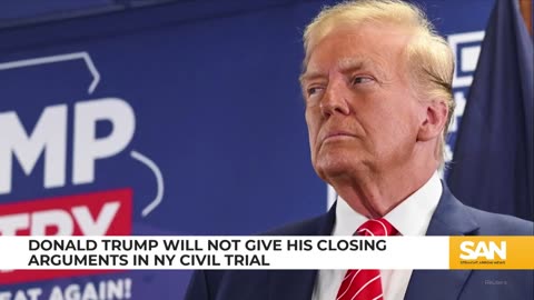 Trump barred from giving closing argument in NY civil fraud trial