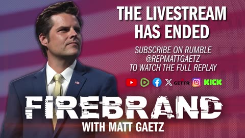 Firebrand with Matt Gaetz | Episode 138 LIVE: McCarthy Quits Congress – [full]