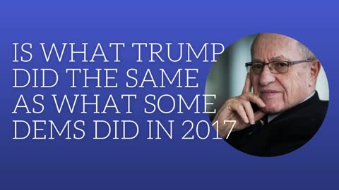 Is what Trump did the same as what Dems did in 2017?