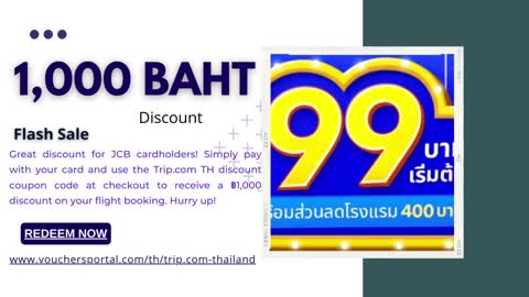 Get now 2,000 Baht Discount & many more on Trip.com Thailand ส่วนลด Trip.com