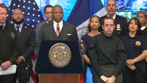 New York City Mayor Eric Adams Makes Announcement Regarding Hurricane Fiona