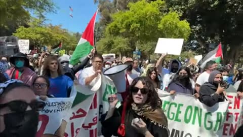 UCLA Protesters Chant 'INTIFADA REVOLUTION' While Disrupting Pro-Israel Rally At UCLA