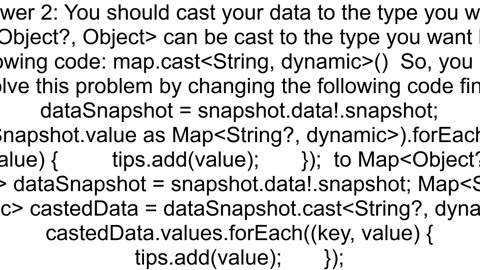 MapltObject Objectgt is not a subtype of type 39MapltString dynamicgt