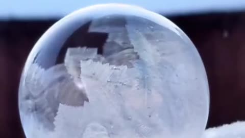 Bubble turning into Ice in snowy season