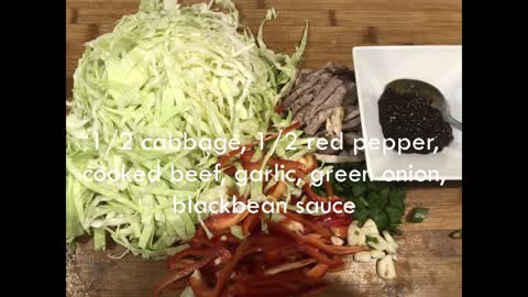 Beef Cabbage in Black Bean Sauce