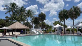 Festive poolside activity Sundial Resort, Sanibel Island