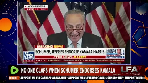 SCHUMER SHOWS HIS EXCITEMENT FOR KAMALA