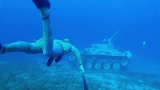 Military Museum underwater in Aqaba (jordan)