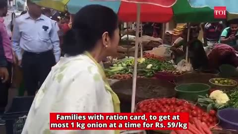 West Bengal CM Mamata Banerjee visits local vegetable markets