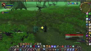 World of Warcraft Classic Hunter and paladin duo running from the jungle to the desert