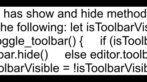 Jodit gt Hide Toolbar after initialization